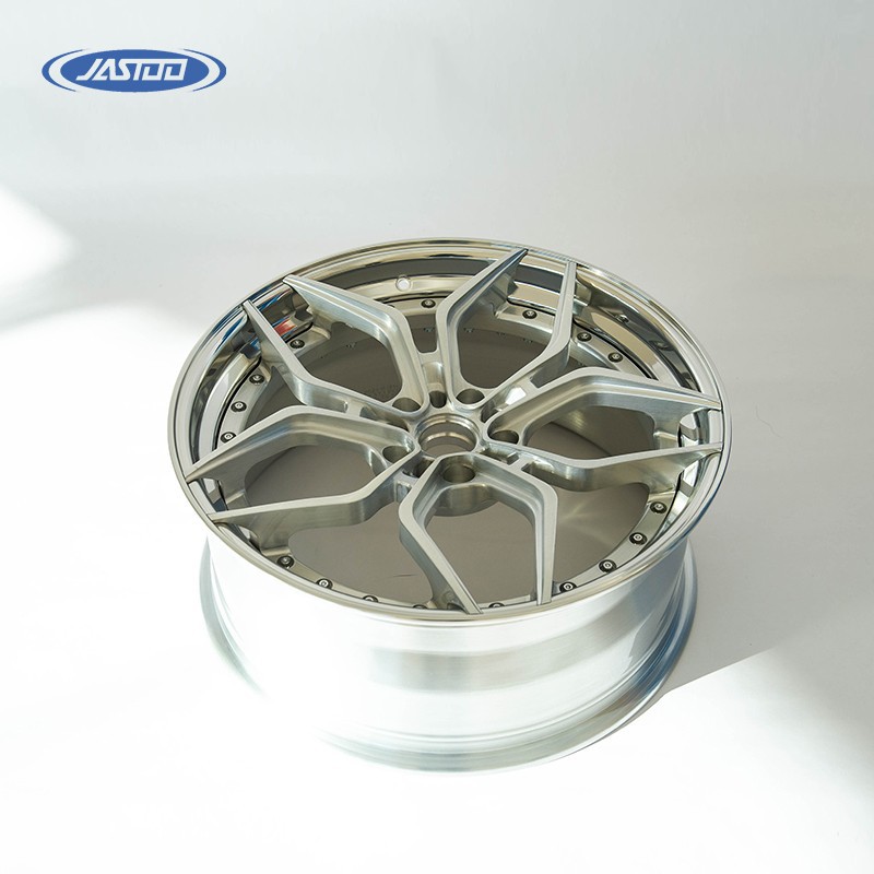 Forged 2 Piece Brushed Car Wheels For Audi R8