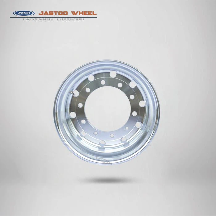 Precision vire fòje alyaj 22.5 pous kamyon wou ak 10 lugs rims